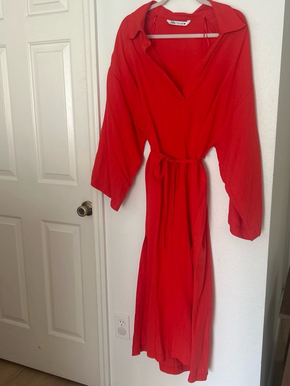 Zara Bright Red tunic -Style Dress - Picture 3 of 5